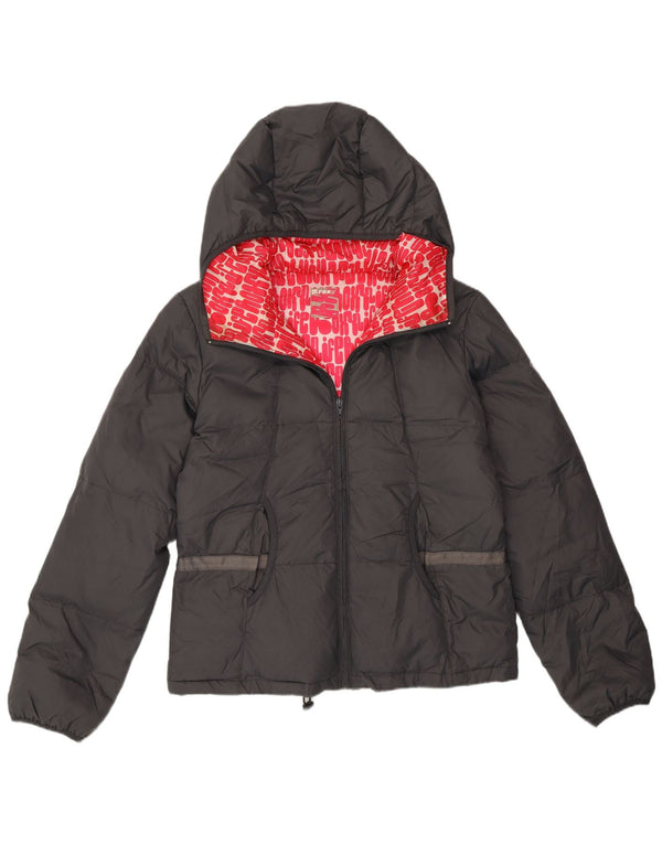 Roxy Womens Hooded Loose Fit Padded Jacket UK 3 XS Black Polyamide