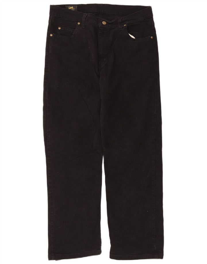 Lee Mens Brooklyn Straight Jeans W36 L28 Black Cotton