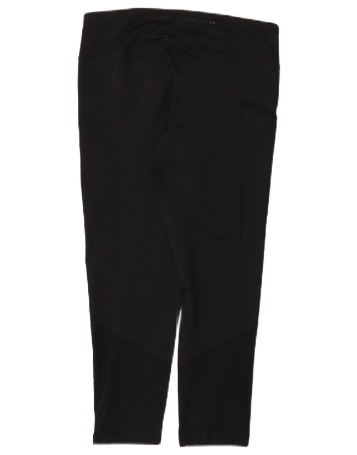 Nike Womens Dri Fit Capri Leggings UK 8 Small  Black Polyester