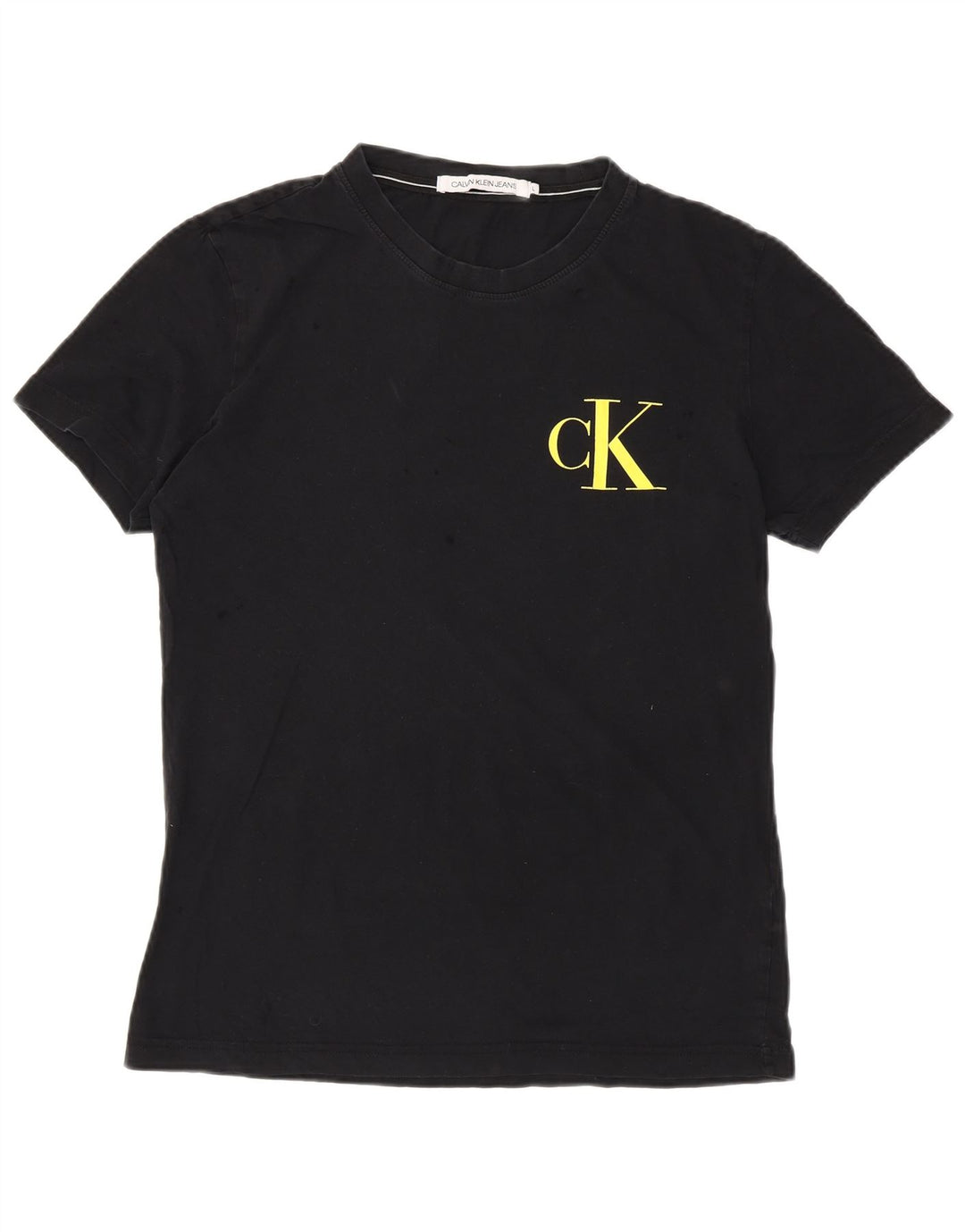 CALVIN KLEIN JEANS Mens Graphic T-Shirt Top Large Black