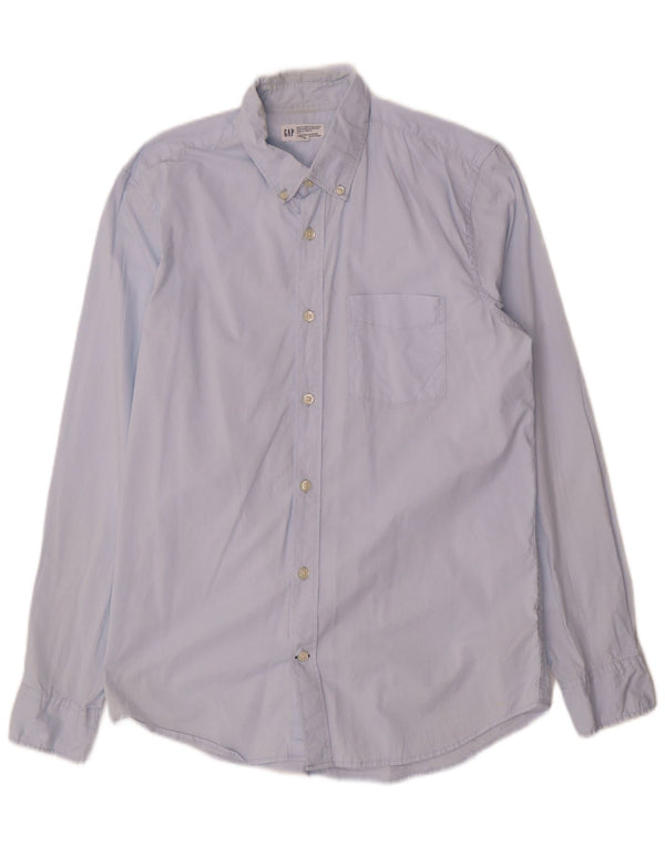 Gap Mens Slim Fit Shirt Medium Blue Cotton