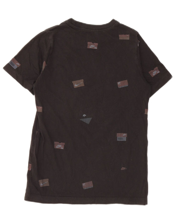 NIKE Boys Graphic T-Shirt Top 10-11 Years Medium Black Cotton
