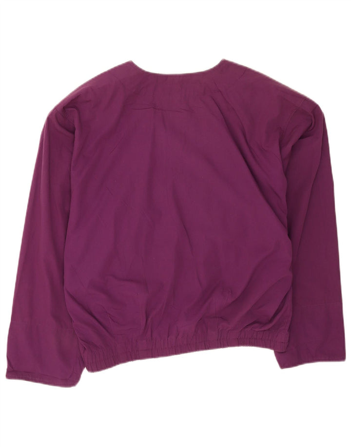 Vintage Womens Oversized Utility Jacket EU 36 Small Purple Polyester