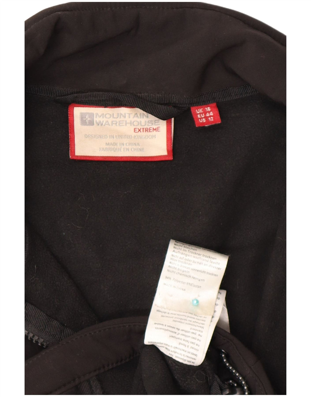 Mountain Warehouse Womens Liner Tracksuit Top Jacket UK 16 Large Black