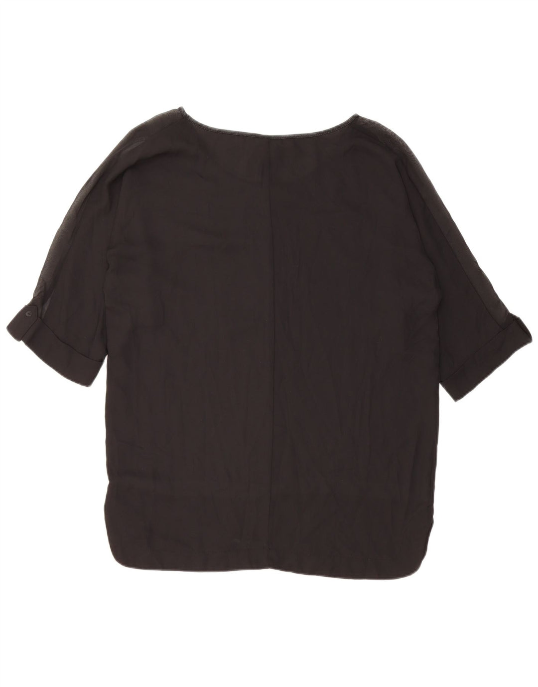 DESIGUAL Womens Graphic Blouse Top UK 14 Medium Black