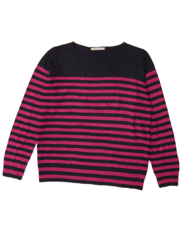 MARKS & SPENCER Womens Boat Neck Jumper Sweater UK 14 Medium Purple