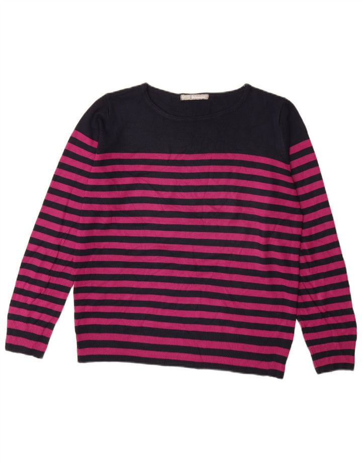 MARKS & SPENCER Womens Boat Neck Jumper Sweater UK 14 Medium Purple