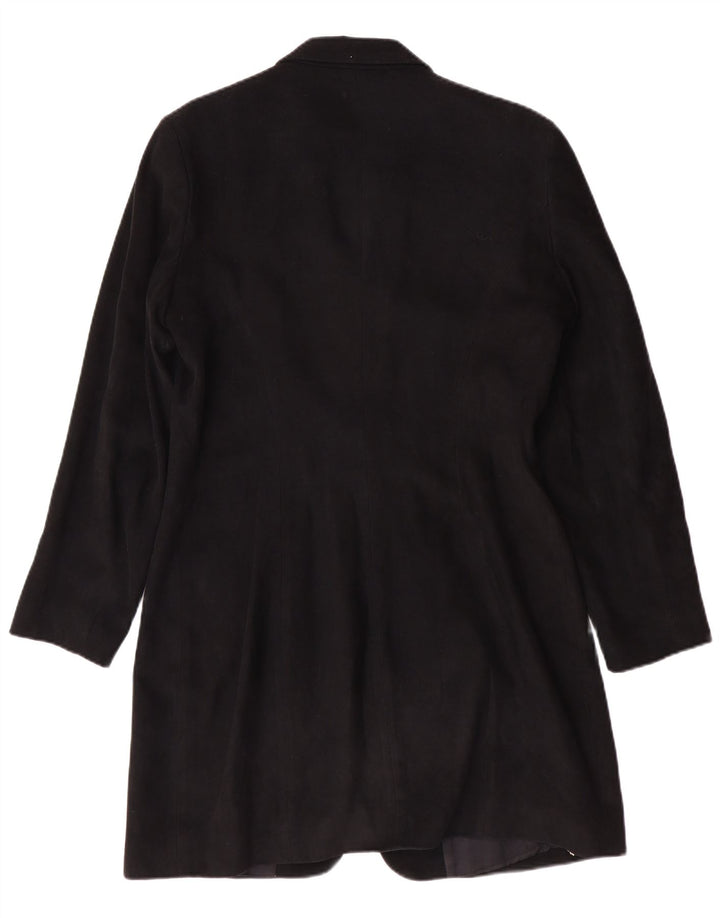 Wallis Womens Longline 3 Button Blazer Jacket UK 14 Large Black Classic