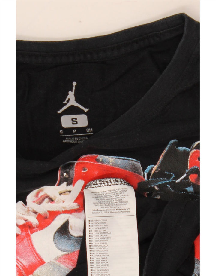 Jordan Mens Graphic Top Long Sleeve Small Black Cotton