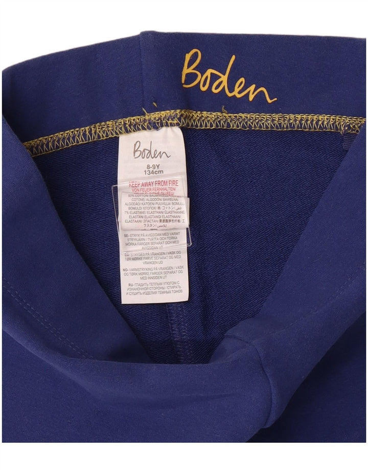 BODEN Girls Leggings 8-9 Years  Blue Cotton