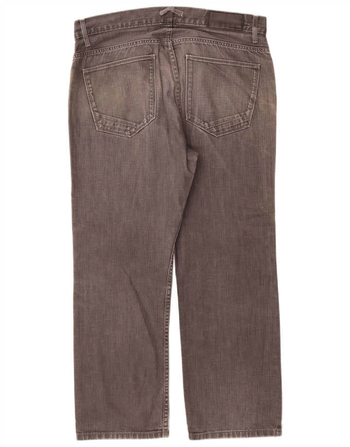 Marks & Spencer Mens Autograph Straight Jeans W36 L29 Grey Cotton