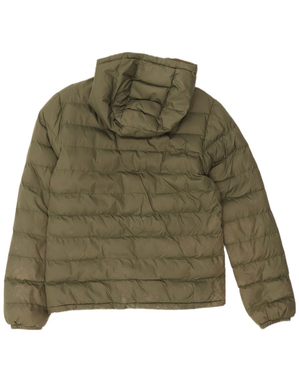 Mountain Warehouse Mens Hooded Padded Jacket UK 36 Small Khaki Polyester