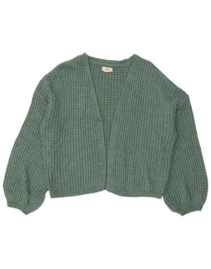 Fat Face Womens Oversized Crop Open Cardigan Sweater UK 12 Medium Green