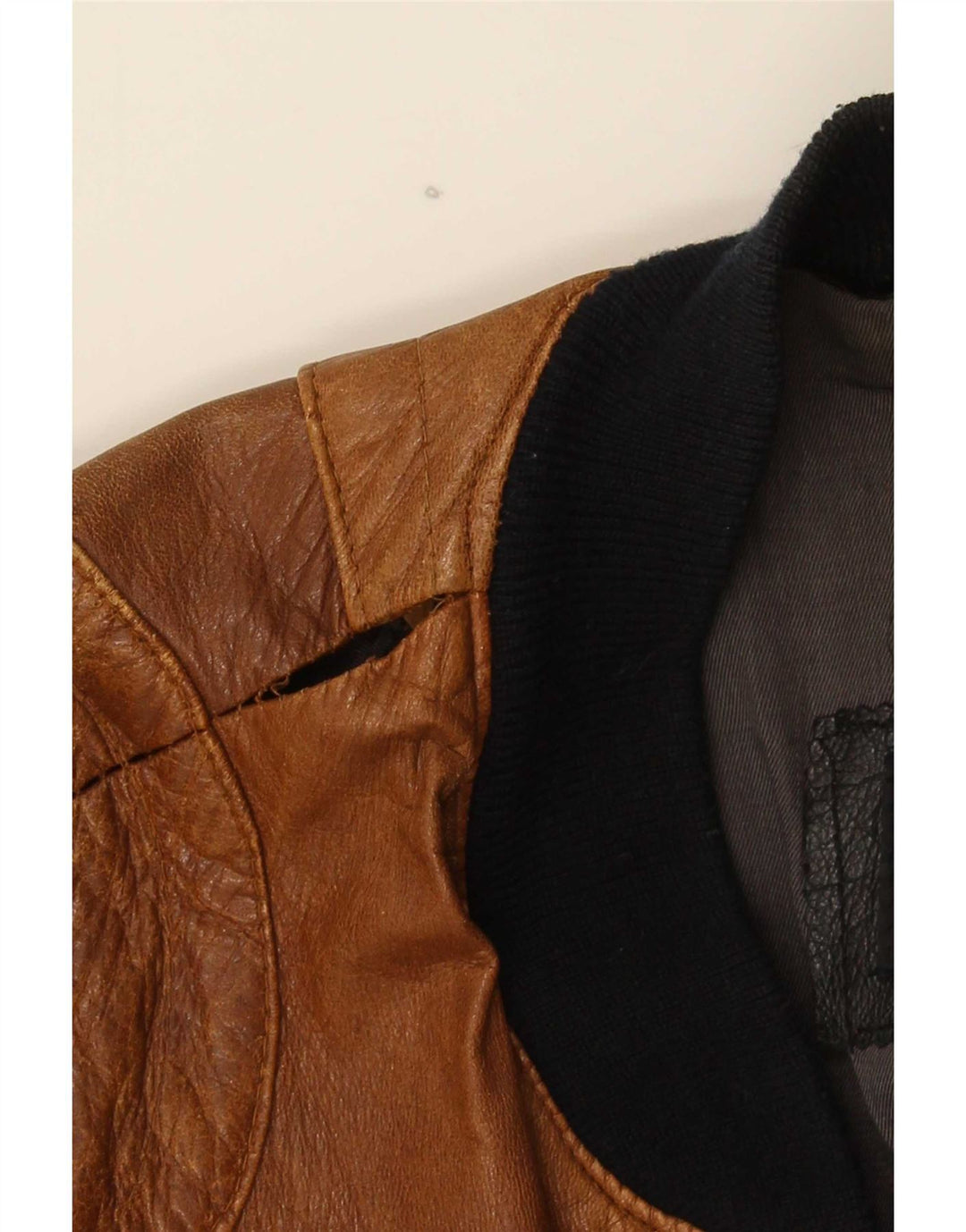 M. Flues Mens Leather Jacket IT 54 2XL Brown