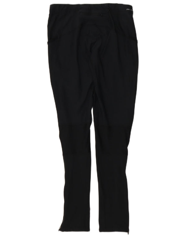 Nike Womens Running Leggings UK 14 Large Black Polyester