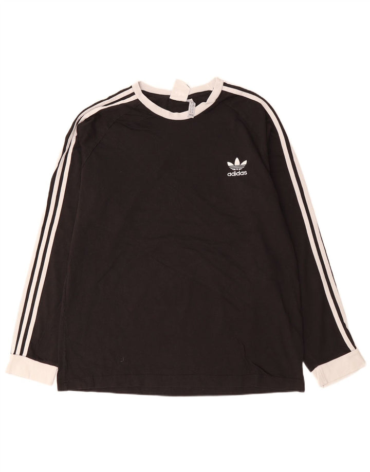 ADIDAS Mens Top Long Sleeve XL Black Cotton
