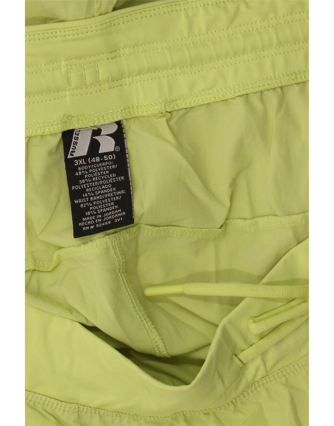 Russell Athletic Mens Sport Shorts 3XL  Yellow Polyester