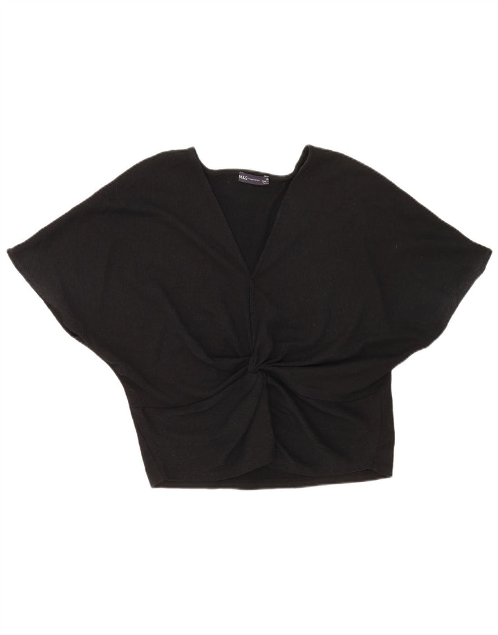 Marks & Spencer Womens Blouse Top UK 16 Large  Black Polyester