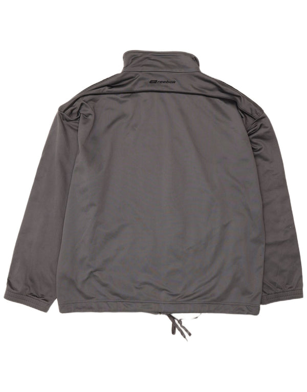 Reebok Mens Tracksuit Top Jacket Medium Grey Polyester