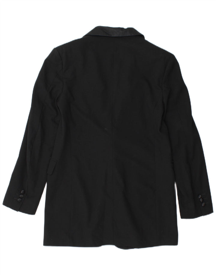 Alberto Biani Womens 1 Button Blazer Jacket IT 42 Medium Black