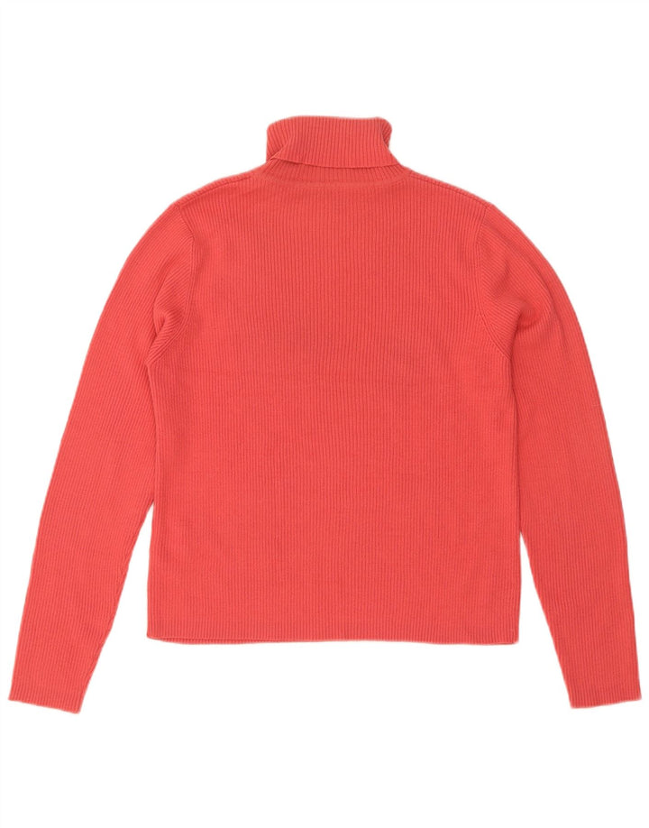 Marks & Spencer Womens Crop Roll Neck Jumper Sweater UK 14 Medium Red