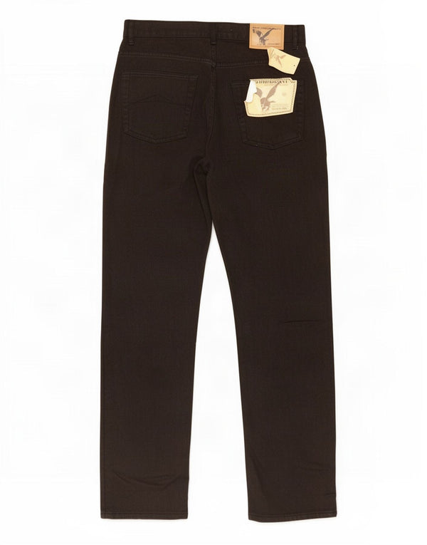 Vintage Mens Straight Jeans IT 50 Large W32 L33 Black Cotton