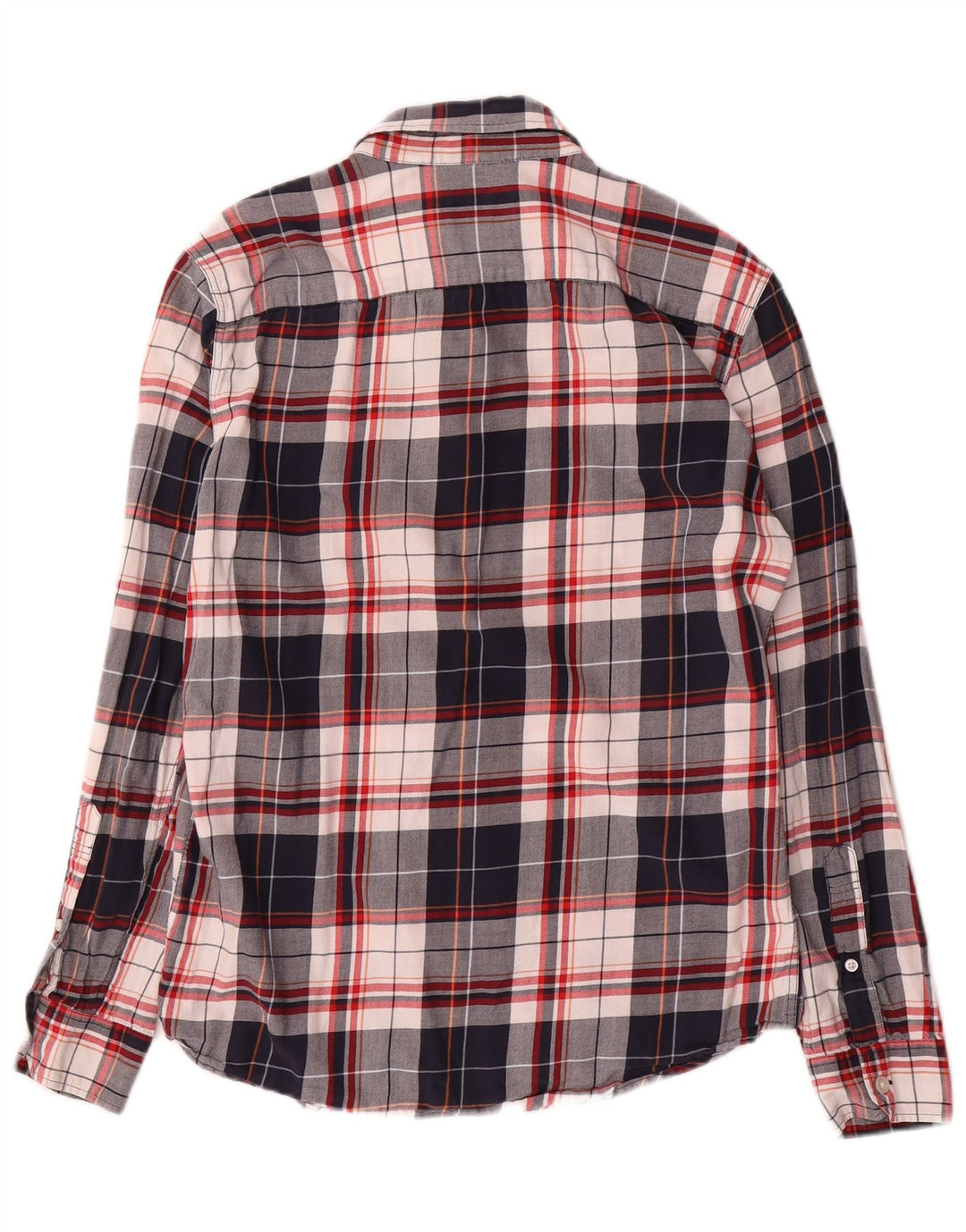 Jack Wills Mens Slim Fit Shirt Small Navy Blue Check Cotton