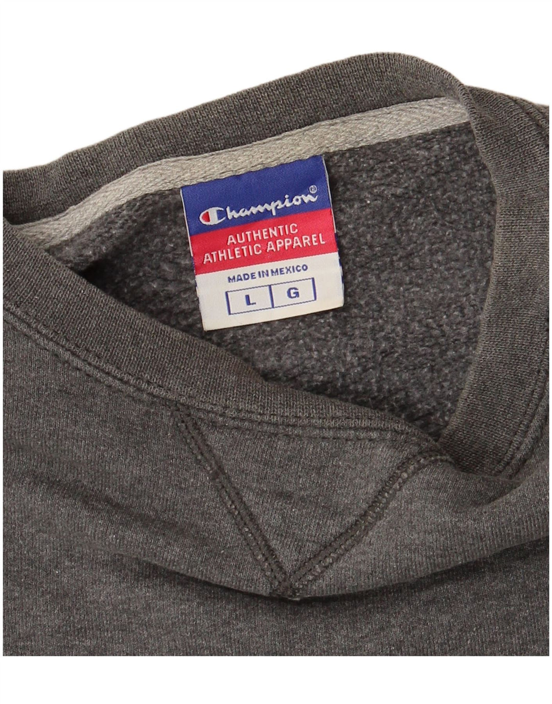 CHAMPION Mens Sweatshirt Jumper Large Grey Cotton