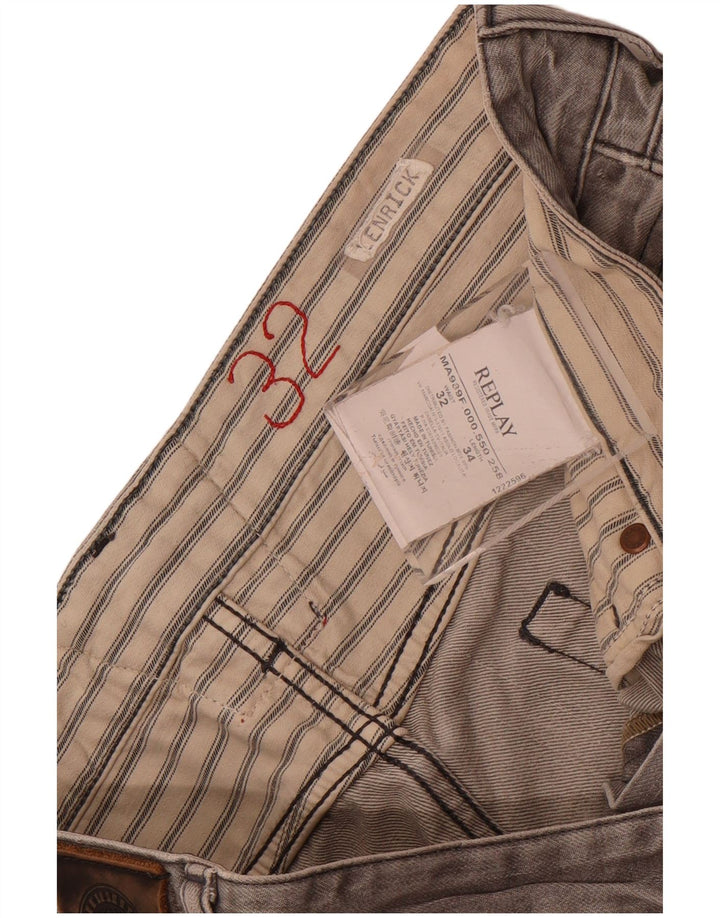 Replay Womens Lenrick Denim Shorts W32 Medium Grey Cotton
