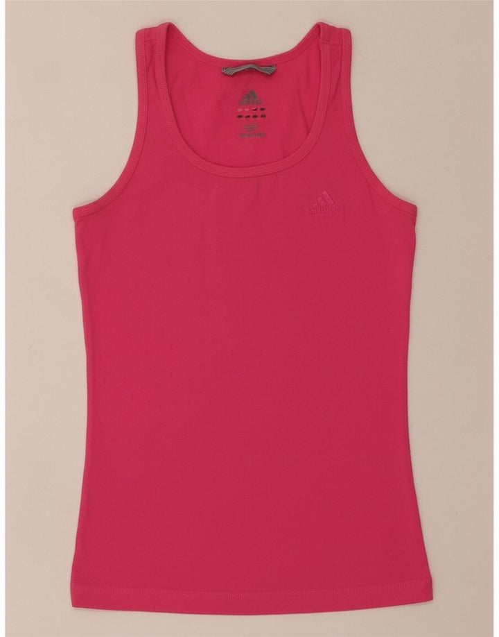 ADIDAS Womens Vest Top UK 10 Small Pink