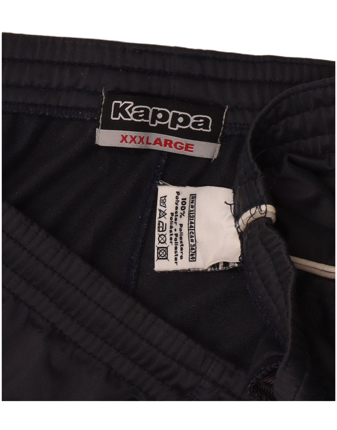 Kappa Boys Tracksuit Trousers 15-16 Years 3XL Grey Polyester