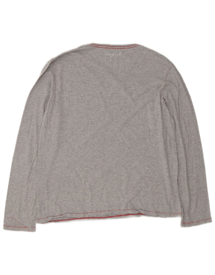Desigual Mens Graphic Top Long Sleeve XL Grey