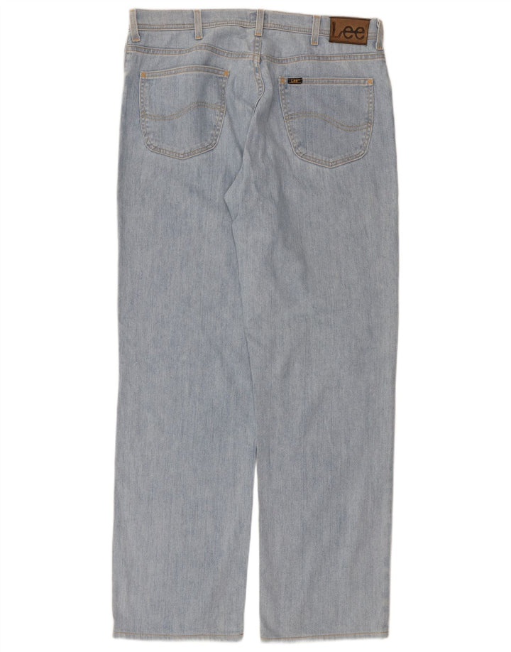 Lee Mens Brooklyn Straight Jeans W38 L34 Blue Cotton