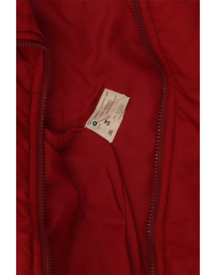 Brugi Mens Padded Jacket IT 54 2XL Red Colourblock Polyamide