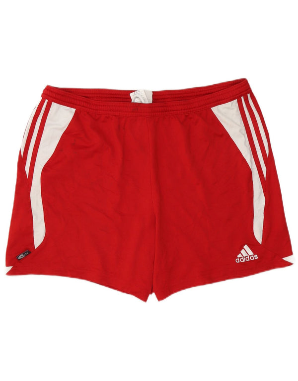 Adidas Mens Climalite Sport Shorts XL Red Colourblock Polyester