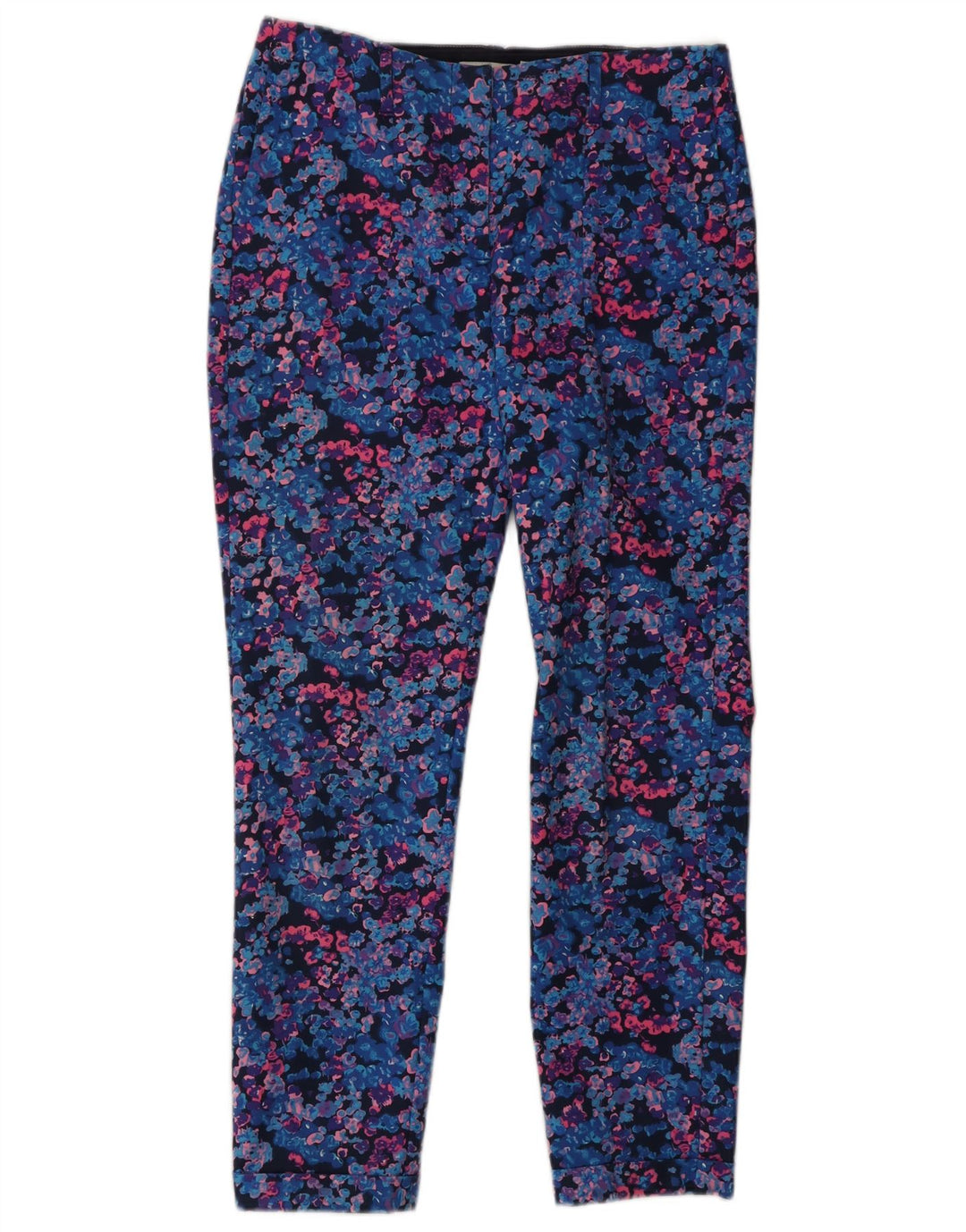 BODEN Womens Slim Chino Trousers UK 12 Medium W30 L28 Multicoloured Floral