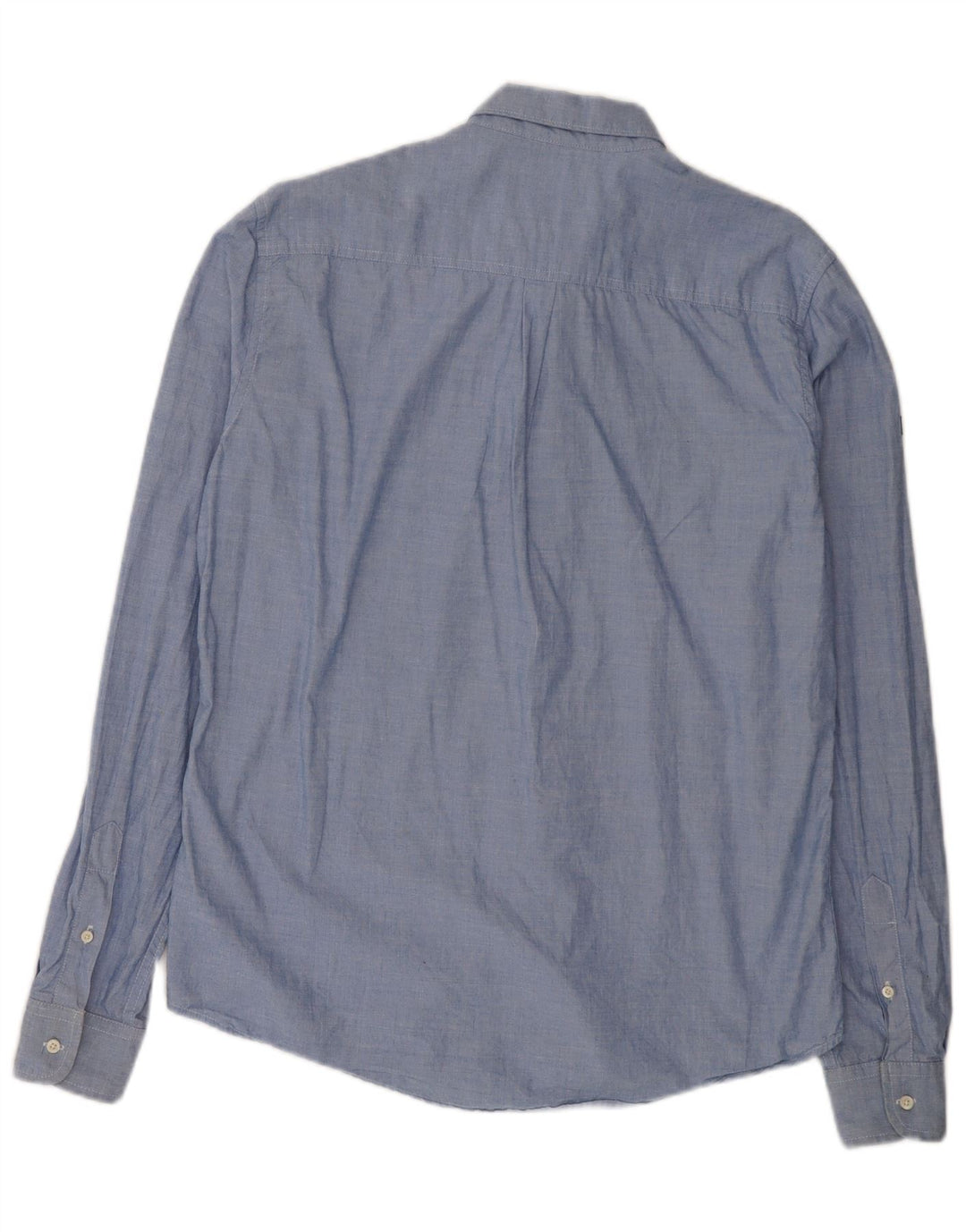 Superdry Mens Regular Fit Shirt Large Blue Cotton