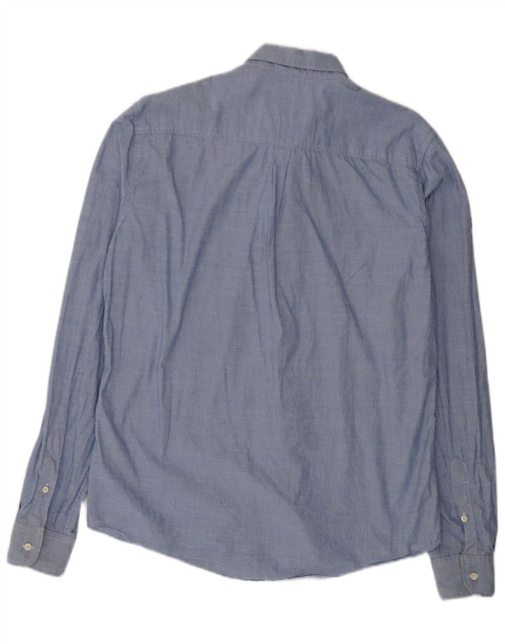 Superdry Mens Regular Fit Shirt Large Blue Cotton