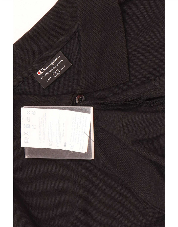 Champion Mens Polo Shirt Small Black Cotton