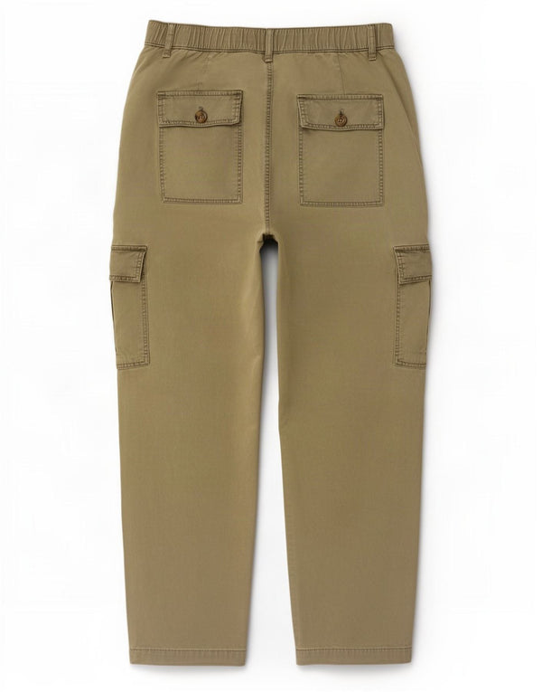 Marks & Spencer Womens Joggers Cargo Trousers UK 12 Medium W30 L26 Khaki