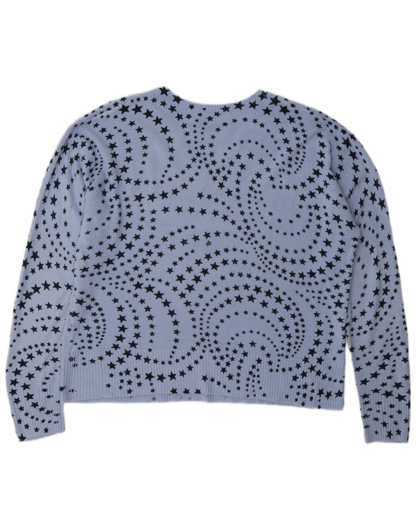Marks & Spencer Womens V-Neck Jumper Sweater UK 16 Large Blue
