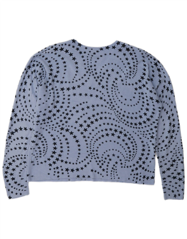 Marks & Spencer Womens V-Neck Jumper Sweater UK 16 Large Blue
