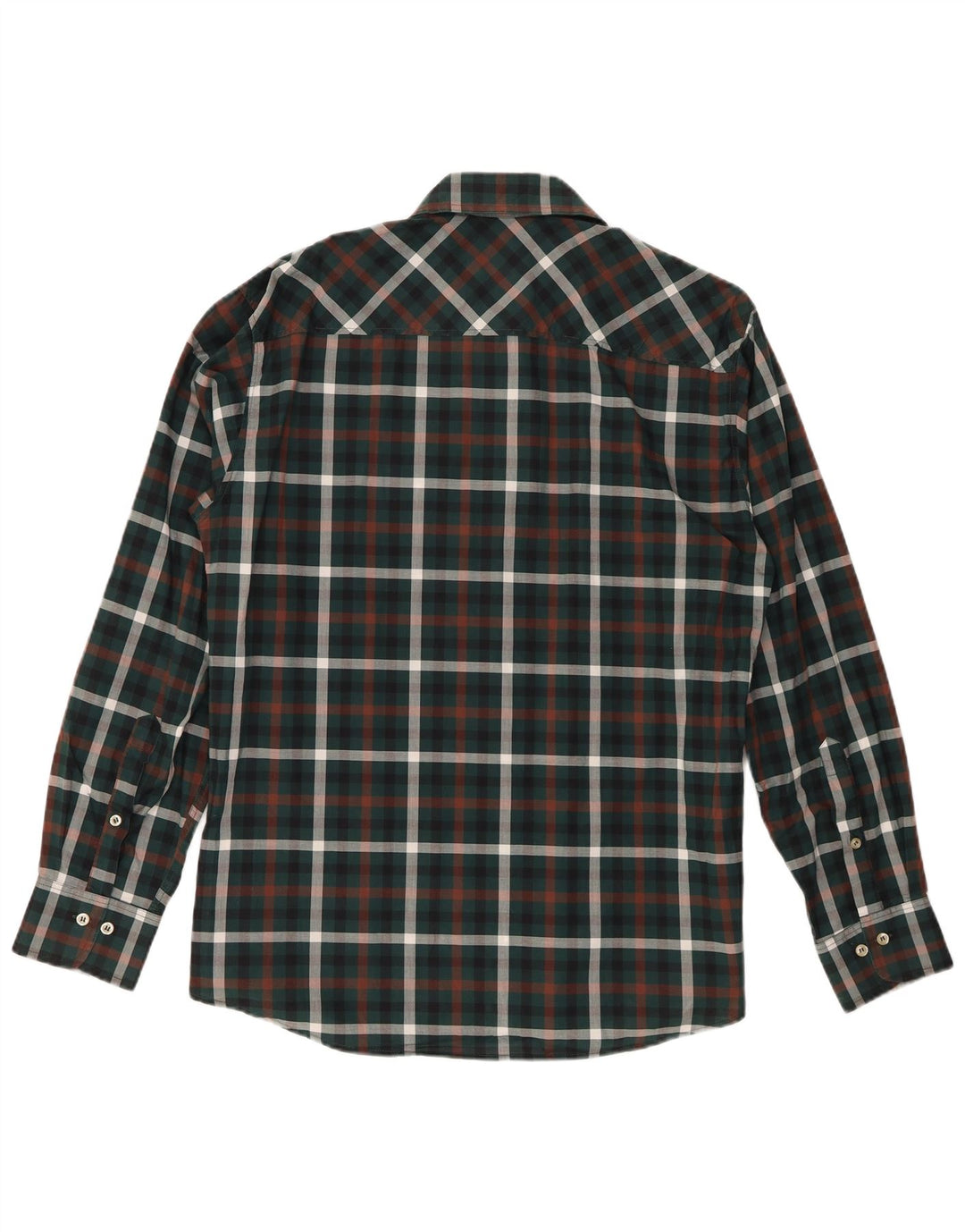 Marlboro Classics Mens Checked  Shirt Large Green Check Cotton