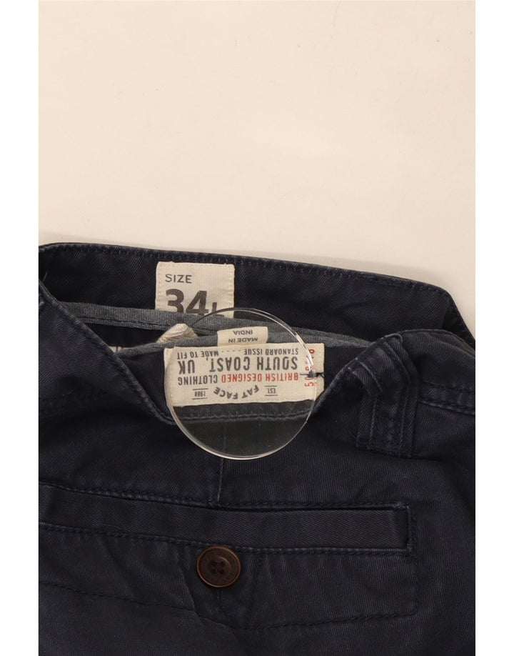 FAT FACE Mens Slim Chino Trousers W34 L34 Navy Blue Cotton