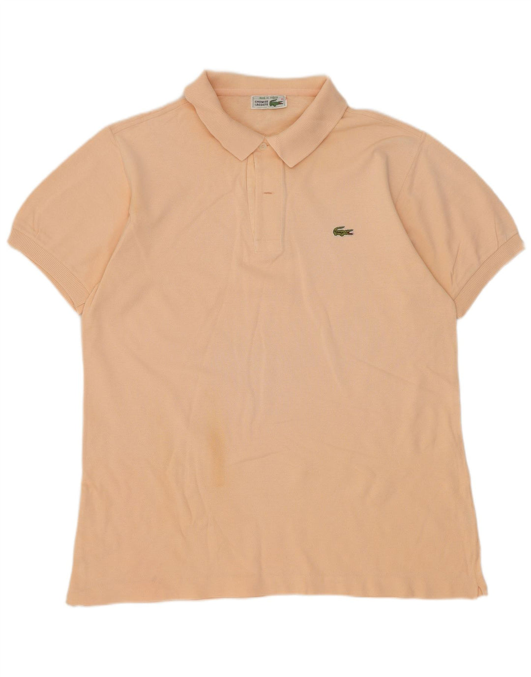 Lacoste Mens Polo Shirt Large Orange Cotton