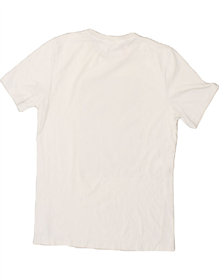 ADIDAS Womens Graphic T-Shirt Top UK 12 Medium White | Vintage Adidas | Thrift | Second-Hand Adidas | Used Clothing | Messina Hembry 
