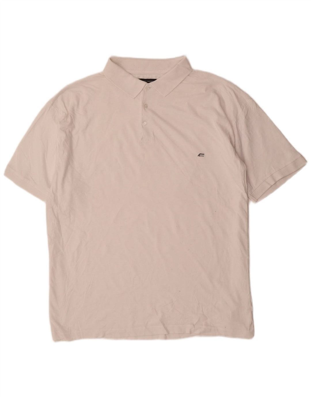French Connection Mens Polo Shirt 2XL White Cotton