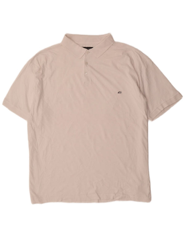 French Connection Mens Polo Shirt 2XL White Cotton