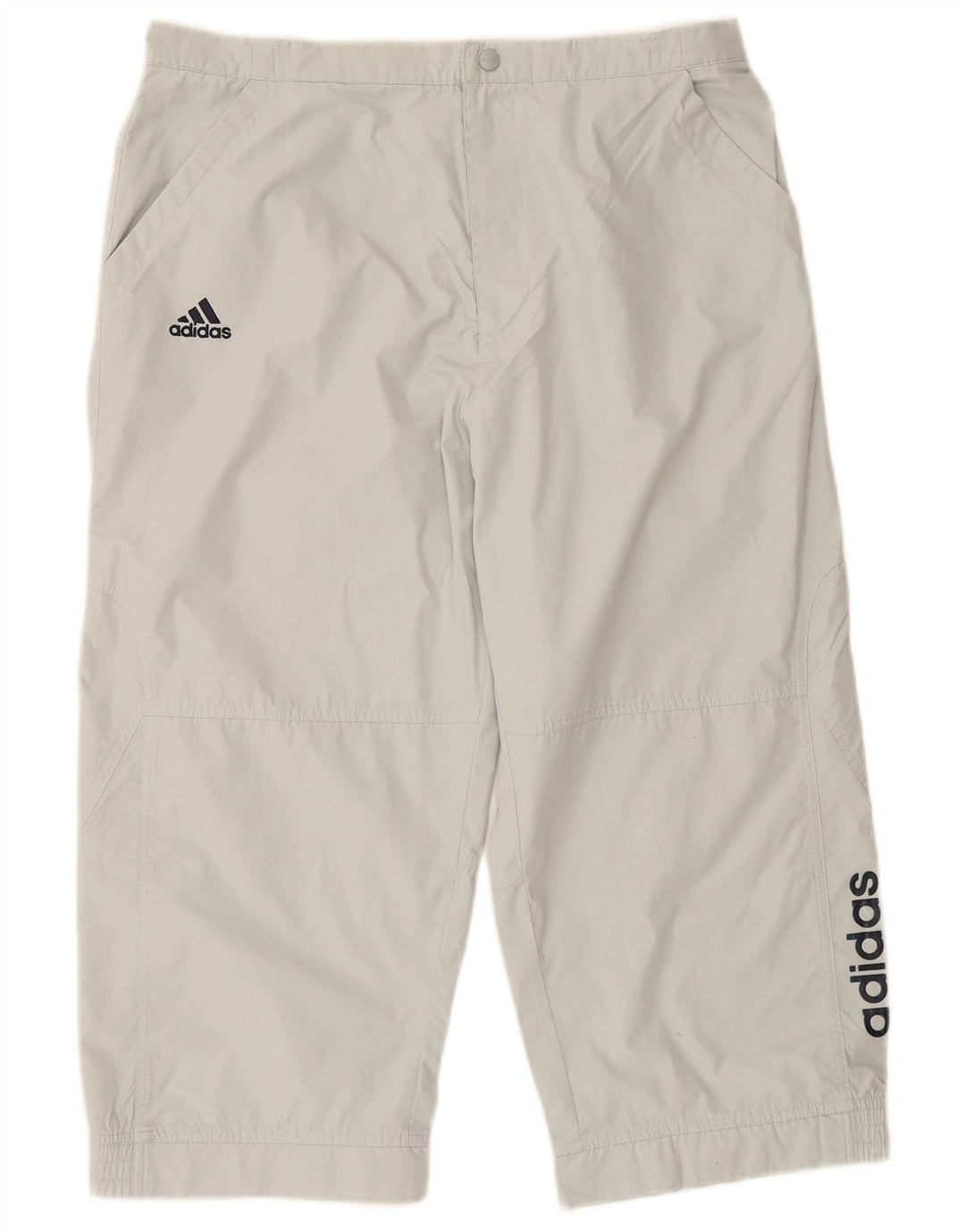 ADIDAS Mens Graphic Capri Tracksuit Trousers Medium  Grey Polyester