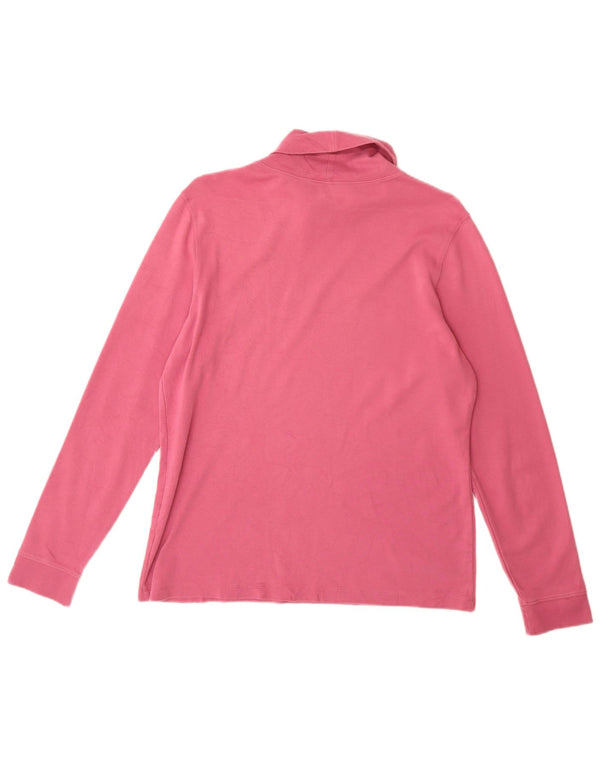 L.L.Bean Womens Top Long Sleeve UK 14 Medium Pink